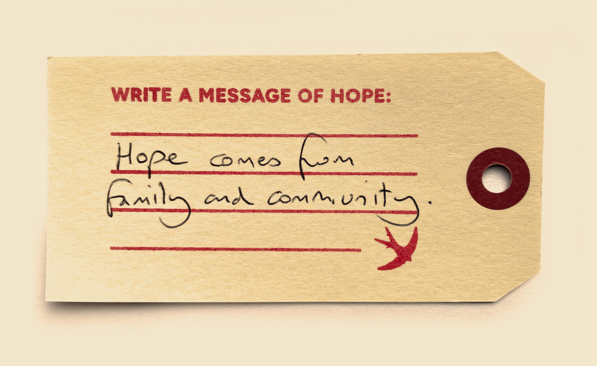Hope comes from family and community